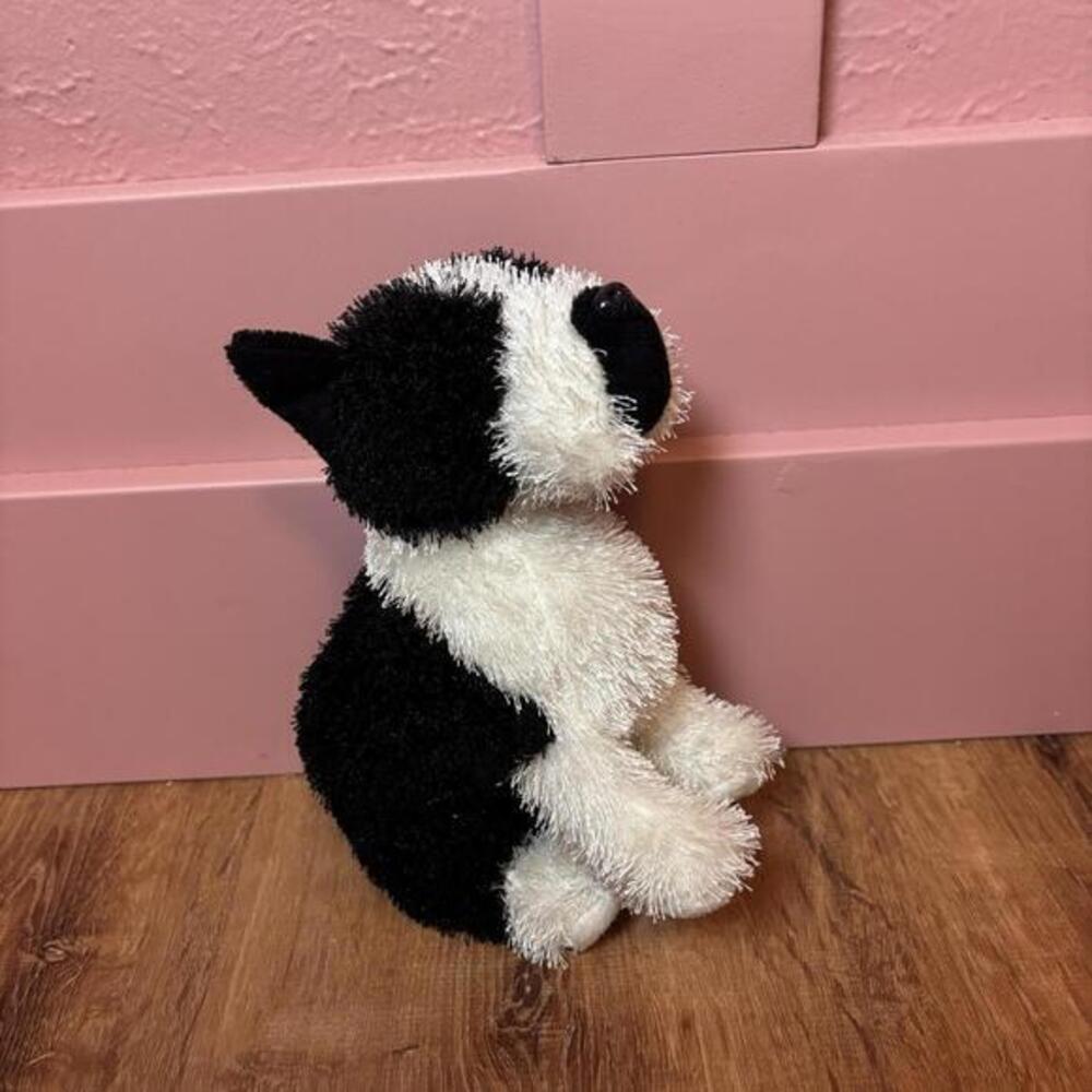 Ganz Webkinz Boston Terrier 8" Beanbag Plush Black White Puppy Dog HM173 No Code